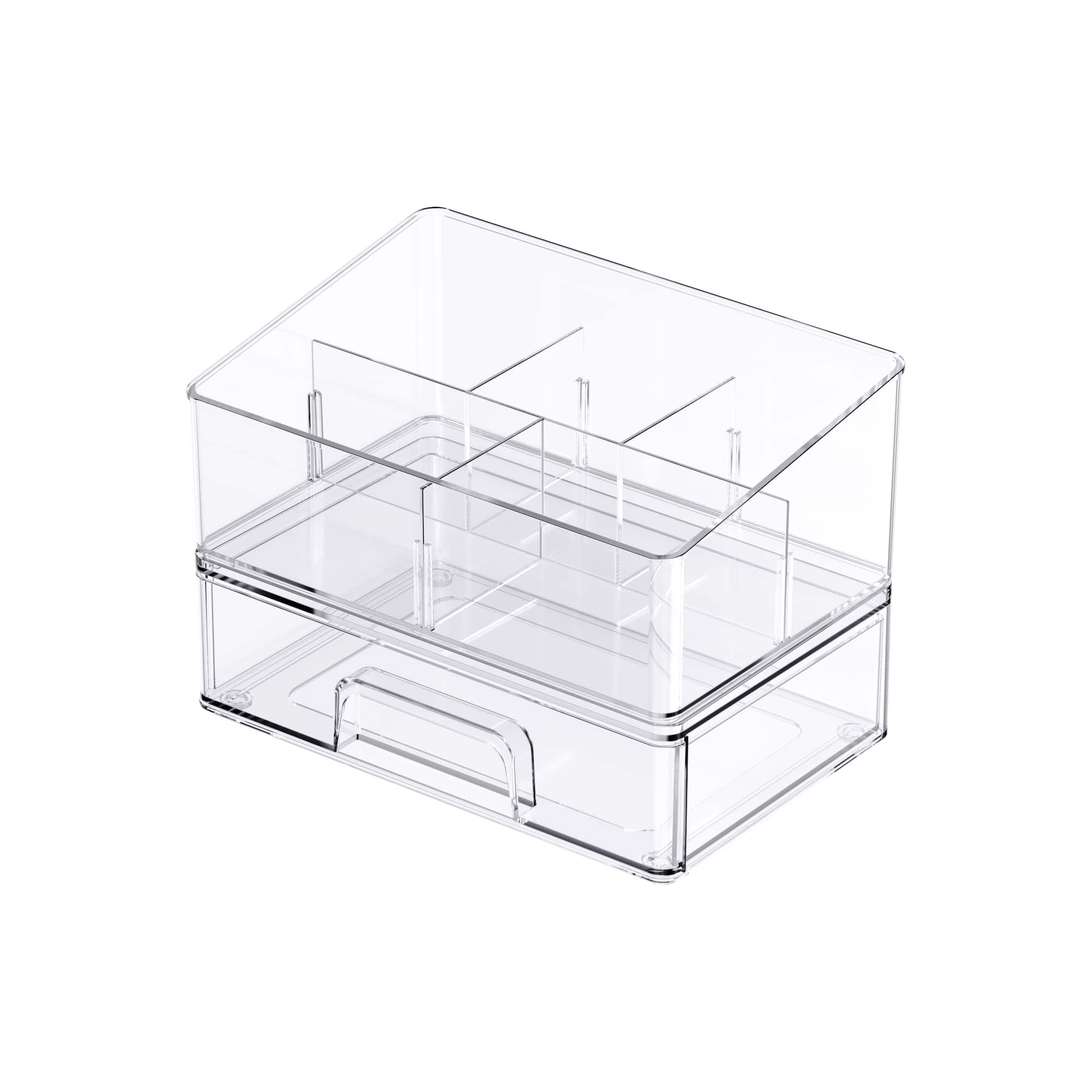 Small Clear Stacking Plastic Desktop Organizer by Simply Tidy®